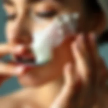 Applying Aloe Vera Gel Applying aloe vera gel to rejuvenate skin
