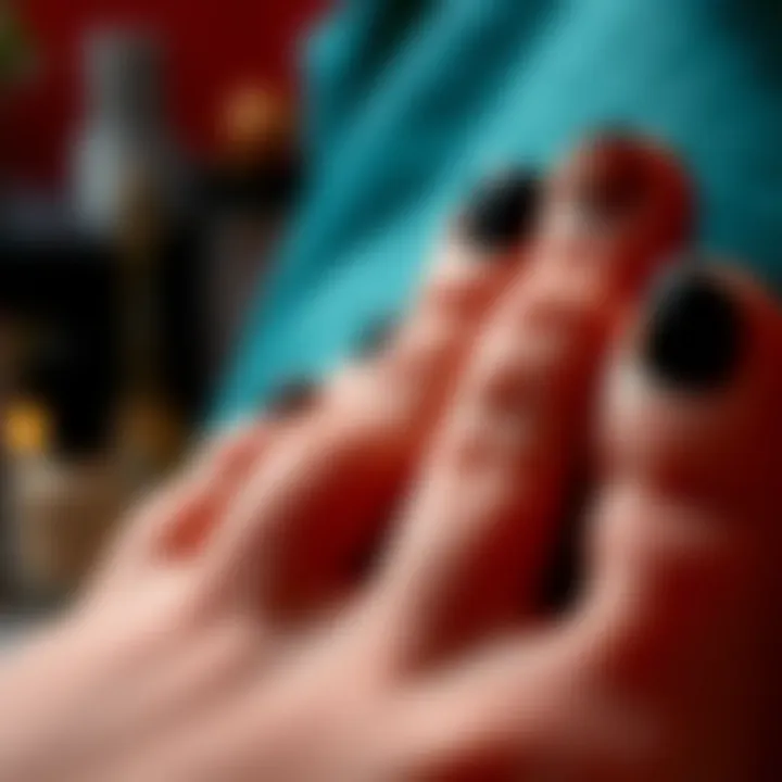 Care tips for maintaining black nail polish on feet