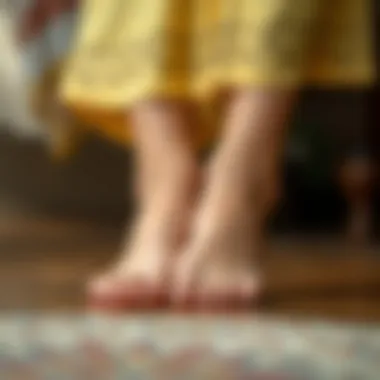 Elegant black nail polish on feet showcasing style