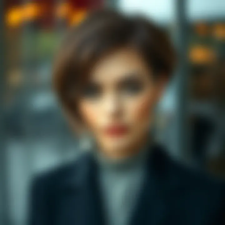 Stylish bob haircut for low volume hair