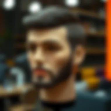 A stylish presentation of the Beckham haircut on a mannequin head
