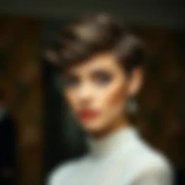 Elegant hairstyle showcasing the Beckham cut on a model