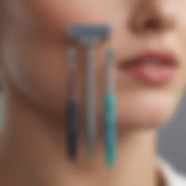 Different types of razors displayed for comparison