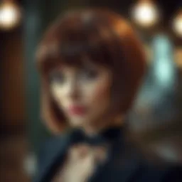 Elegant bob haircut showcasing modern style