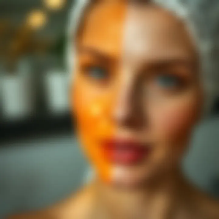 Before and after results of vitamin C serum use