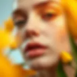 Glowing skin after using vitamin C serum