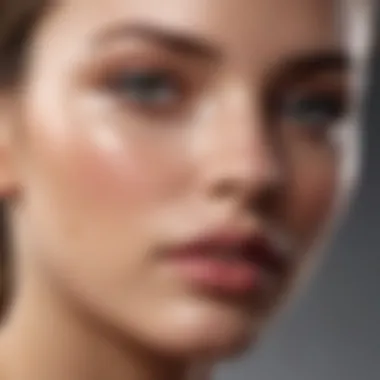 Close-up of healthy, luminous skin