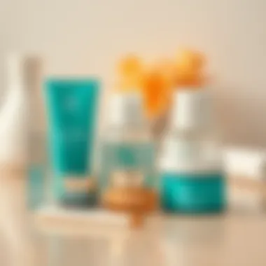 A variety of skincare products designed for treating skin blemishes.