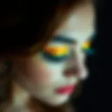 Vibrant colored eyeliner designs showcasing creativity