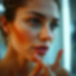 Expertly applied contour highlighting facial features