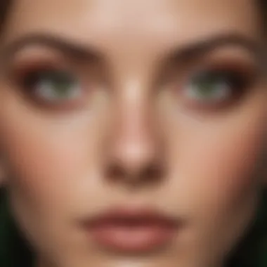 Symbolic depiction of cultural interpretations of green eyes