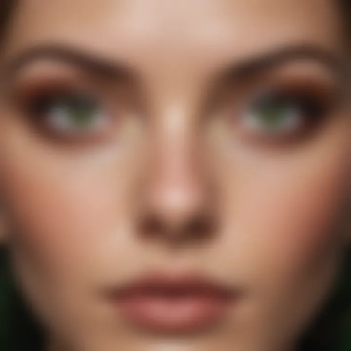 Symbolic depiction of cultural interpretations of green eyes