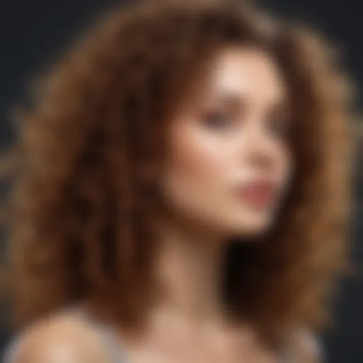 A close-up view of vibrant, curly hair showcasing its natural texture.