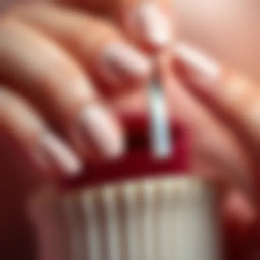 Close-up of well-groomed nails