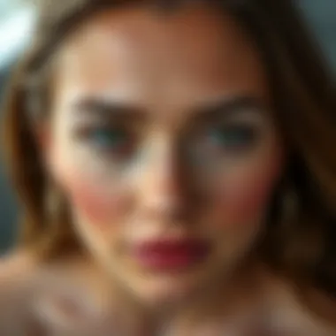 A side-by-side comparison of skin tones that complement hazel eyes.