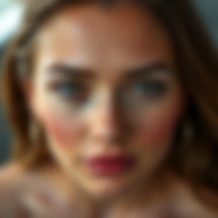 A side-by-side comparison of skin tones that complement hazel eyes.