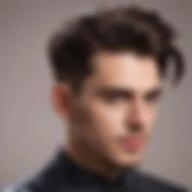 Showcasing a Unique Hairstyle A well-groomed individual demonstrating a unique hairstyle.