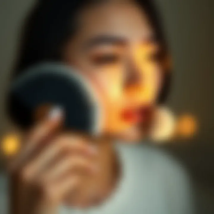 Demonstration of utilizing a fan brush for highlighting