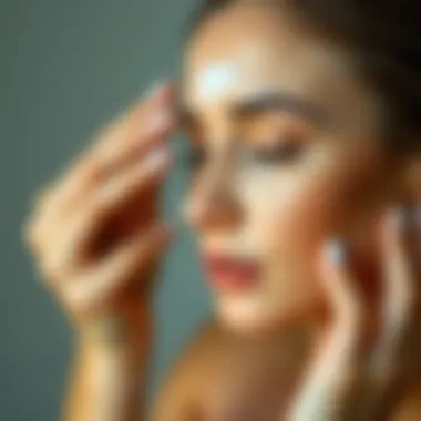 Application of Farmasi CC Cream on skin