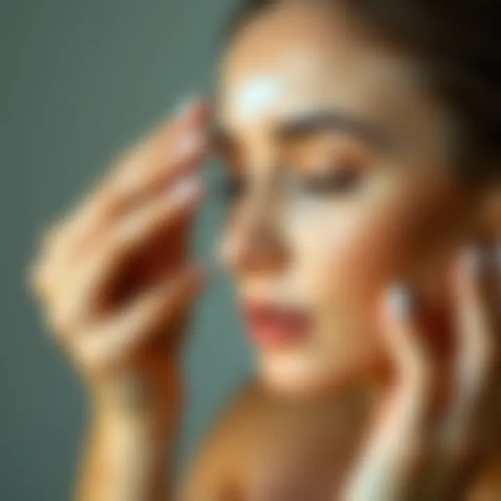 Application of Farmasi CC Cream on skin