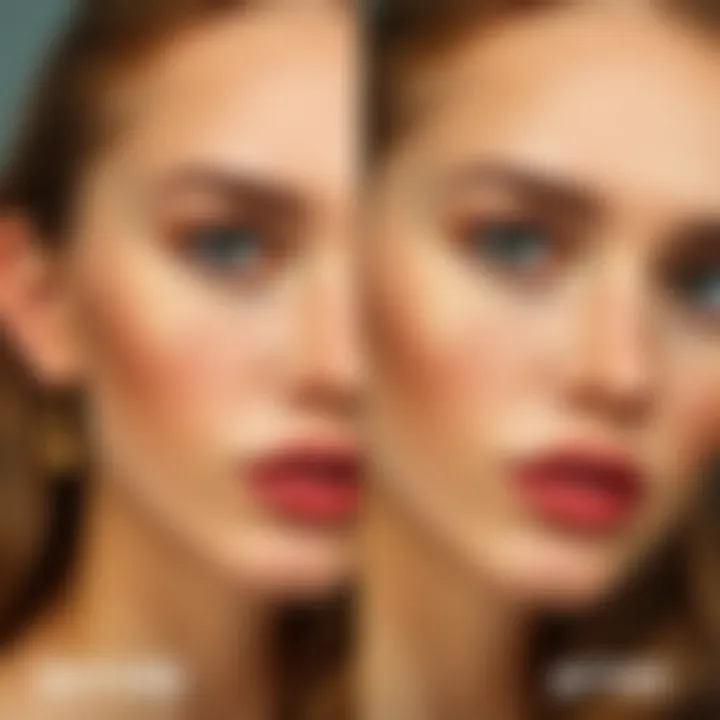 Before and after using Farmasi CC Cream