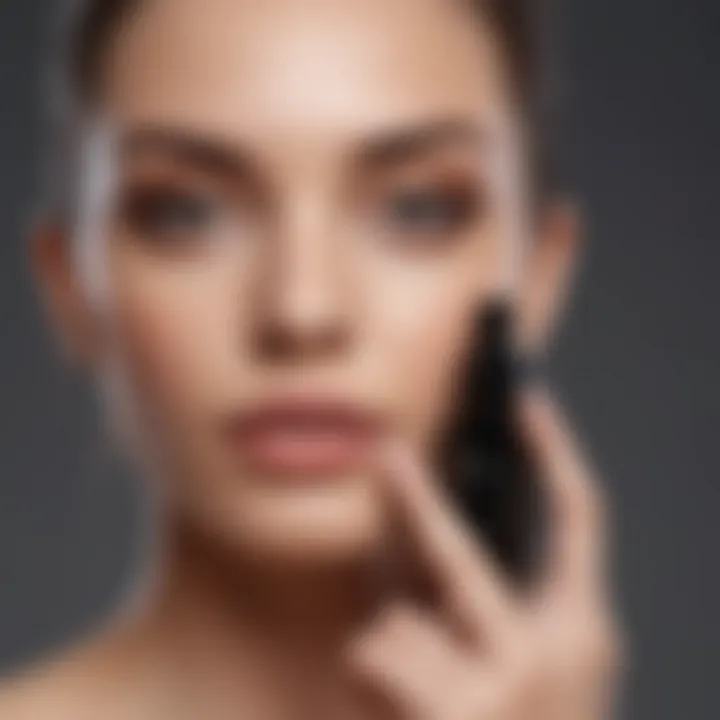 User applying Garnier Black Serum in a skincare routine