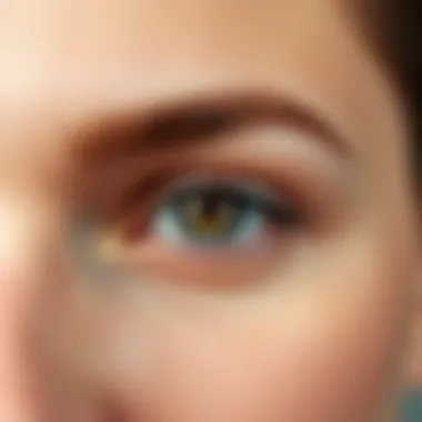 Illustration of healthy eyebrow growth