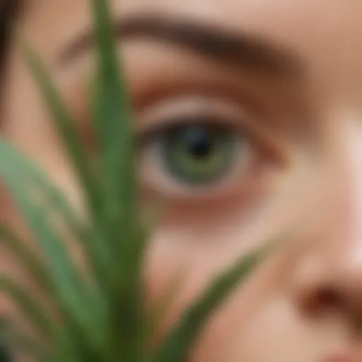 Close-up of a vibrant green aloe vera plant, symbolizing natural hydration.