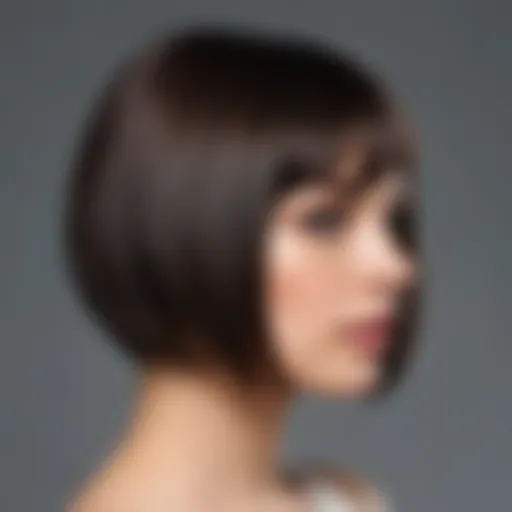 Stylish haircut showcasing the four-number cut on a model