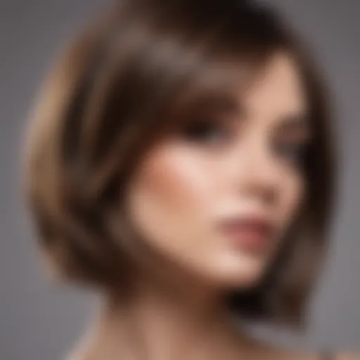 Elegant layered bob hairstyle showcasing contemporary flair