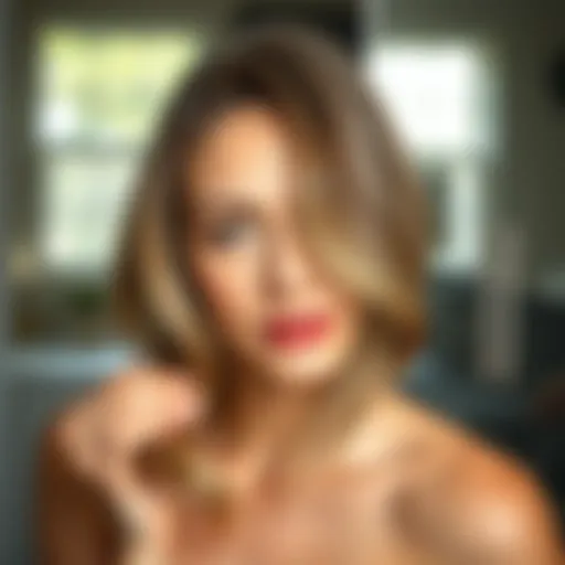 Illustration showcasing the effects of keratin on hair health