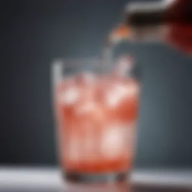 A close-up shot of a collagen drink being poured into a glass