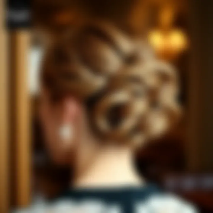 Elegant updo hairstyle suitable for formal occasions