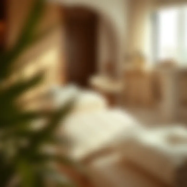 An elegant setup for a hair treatment session with soothing elements.