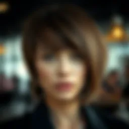 Chic bob haircut with layers for added volume