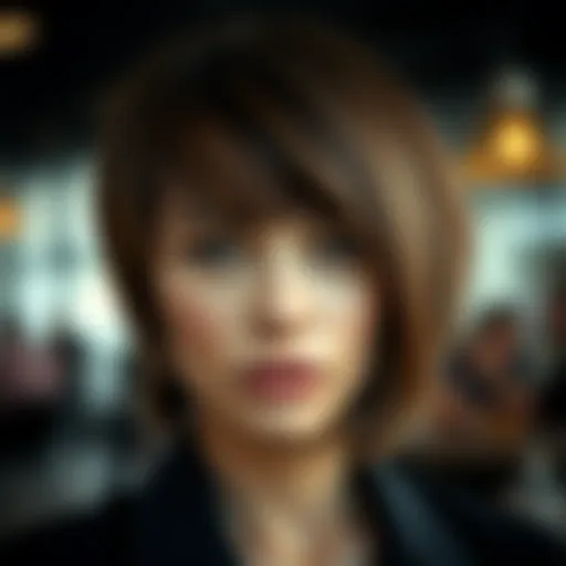 Chic bob haircut with layers for added volume