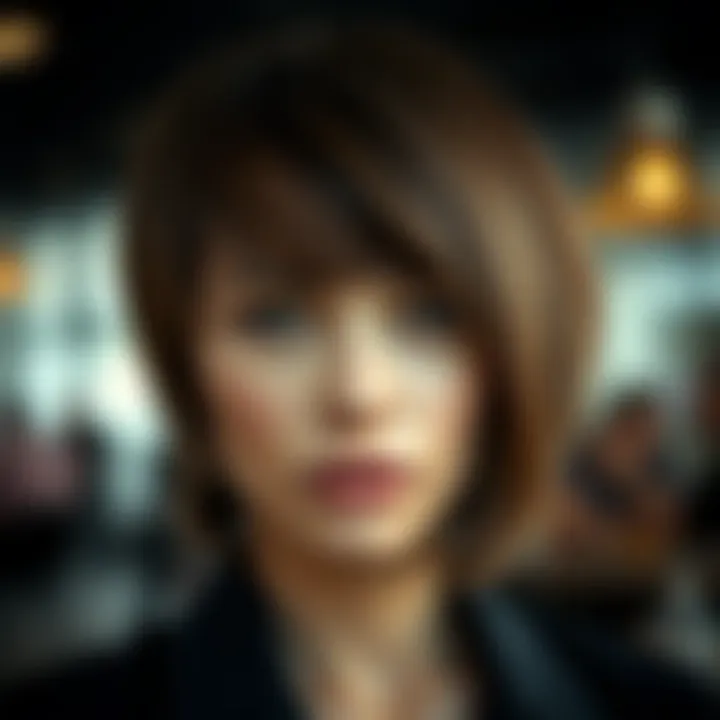 Chic bob haircut with layers for added volume