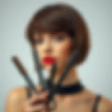 Styling tools for creating layered bob haircuts
