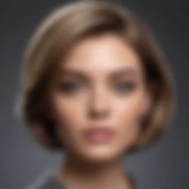 Close-up of a well-groomed bob hairstyle emphasizing texture