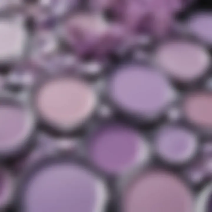 Various shades of lilac displayed in a color palette.