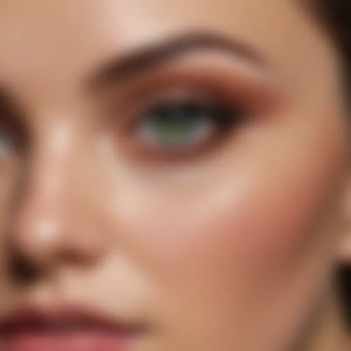 An elegant makeup palette designed for enhancing green eyes