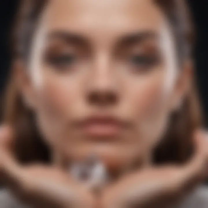 Close-up of a person meditating with a crystal