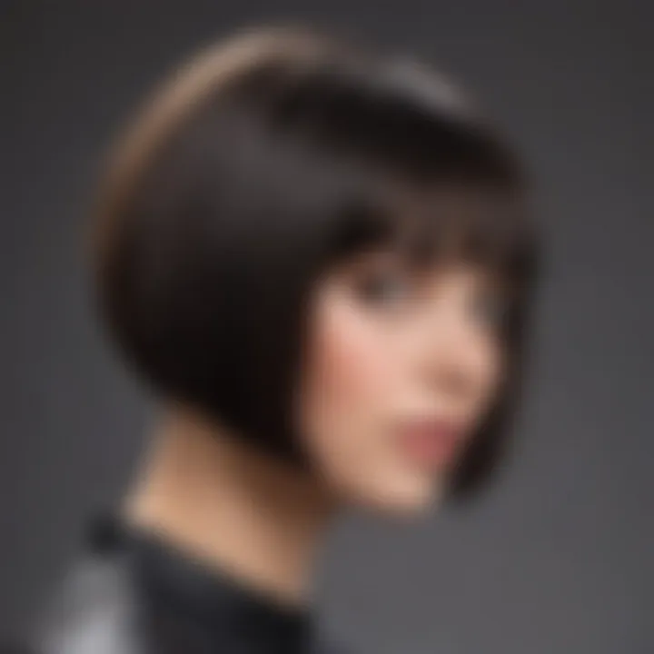 Stylish bob haircut showcasing modern elegance