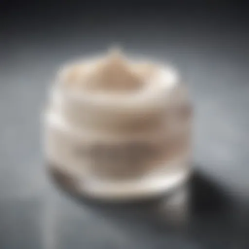 A close-up shot of a hydrating cream on a clean countertop