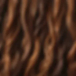 Detailed view of hair strands showcasing different oxidation effects