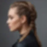 Elegant braided hairstyle showcasing intricate front designs