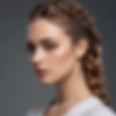 Stylish open hair model with a focus on innovative braiding techniques