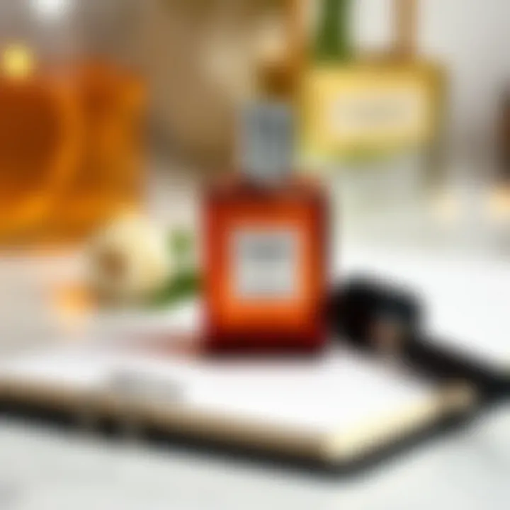 Tips for selecting the right perfume showcased on a notepad