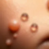 Close-up of skin texture demonstrating the effects of peptides