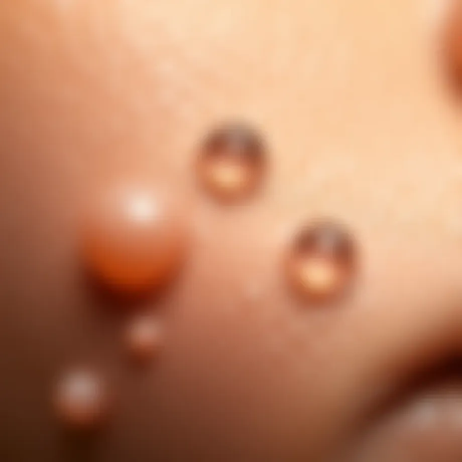Close-up of skin texture demonstrating the effects of peptides
